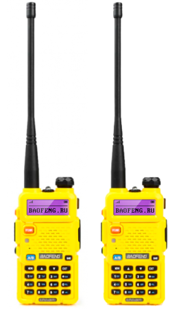 Радиостанция Baofeng UV-5R - YELLOW 2шт.