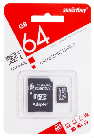 Карта памяти SmartBuy 64GB microSDXC Class10