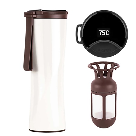 Купить термос Xiaomi Kiss Kiss Fish Moka Smart Coffee Tumbler 450ml (S-U45CW) White