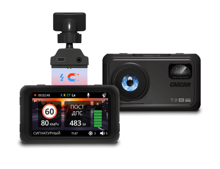 Автомобильный видеорегистратор с сигнатурным радар-детектором CARCAM HYBRID 4 Signature