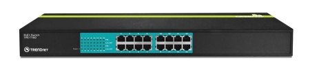 Купить 16-портовый 30-ваттный коммутатор PoE+ 10/100 Мбит/c TRENDnet TPE-T160