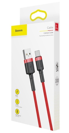 Купить Baseus Cafule Lightning 2m Red (CALKLF-C09)