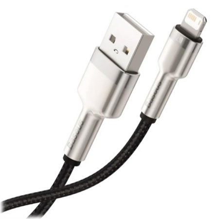 Купить Baseus Cafule Series Metal Data Cable USB 2.0 - Lightning 2.4A 1м Black (CALJK-A01)