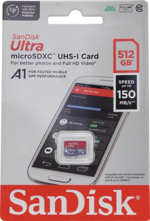 Купить SanDisk Ultra 512GB microSDXC Class 10 (SDSQUAC-512G-GN6MN)