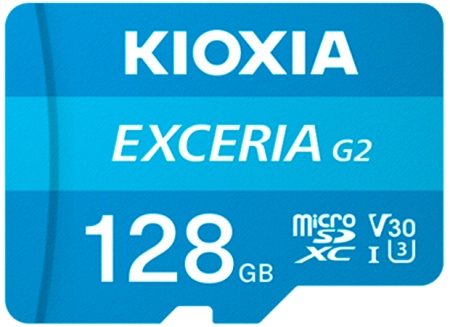 Купить KIOXIA EXCERIA G2 ExtremeSpeed microSDXC UHS-I 128 GB V30 U3 (LMEX2L128GC4)