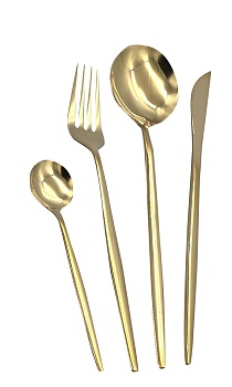 Купить набор столовых приборов Xiaomi Maison Maxx Modern Flatware Set Gold