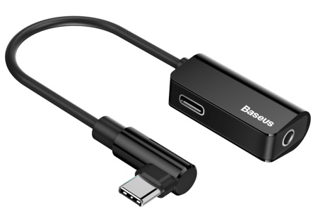 Купить Baseus Type-C Male To Type-C Female +3.5MM Female Adapter L45 Black (CATL45-01)