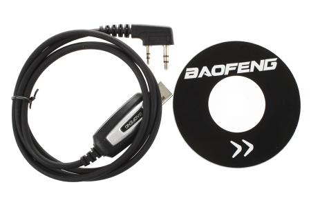 купить USB кабель и CD диск для программирования радиостанций Baofeng, Kenwood 