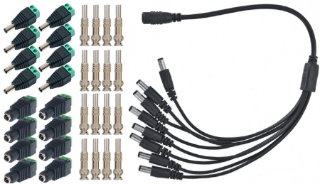 Купить Комплект разъёмов для подключения 8 аналоговых камер
