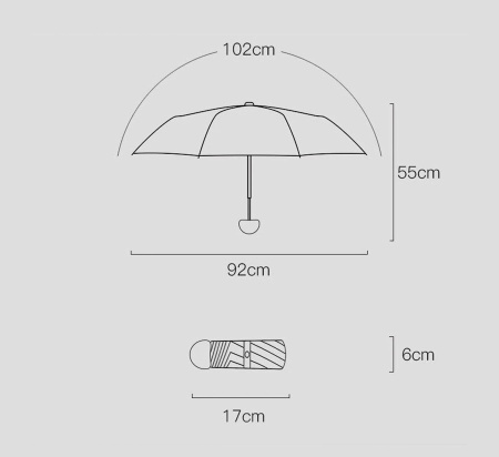 Купить зонт Xiaomi Zuodu Fashionable Umbrella Black