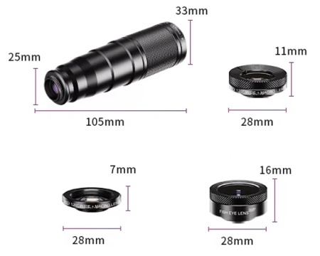 Купить Apexel Zoom Lens Kit (22x105-4in1)