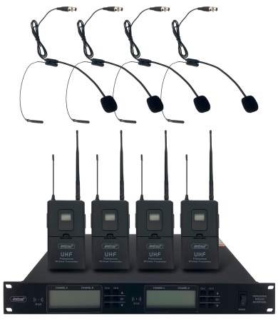 Купить Andowl Wireless Microphone Set 4pcs (Q-MIC65)