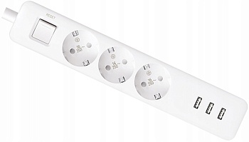 Купить Xiaomi Mi Power Strip (3 розетки +3 USB порта) (XMCXB04QM) White