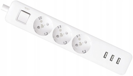 Купить Xiaomi Mi Power Strip (3 розетки +3 USB порта) (XMCXB04QM) White