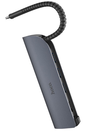 Купить Type-C Хаб HOCO HB13 Easy connect (USB3.0-3+HDMI+Type-C PD 60W)