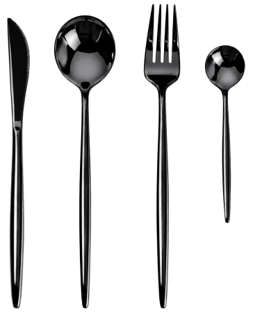 Купить набор столовых приборов Xiaomi Maison Maxx Modern Flatware Set Black