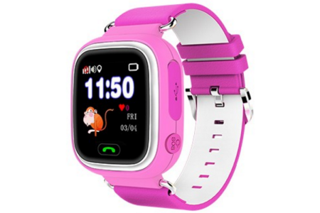 Детские часы с GPS Smart Baby Watch CARCAM Q80 розовые