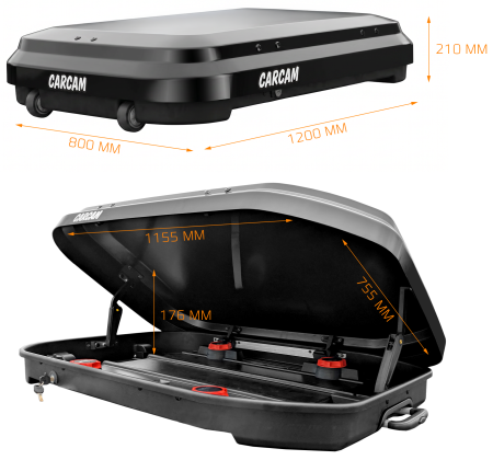 Купить CARCAM ROOF BOX 200L (CC3036) Black