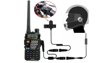 Купить BAOFENG Helmet Kit Full Face Motorcycle Headset Earpiece Mic, 2 Pin M-plug