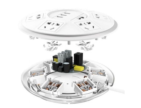 Сетевой удлинитель с 6 розетками и 3 USB-портами Xiaomi Top Tech Patch Panel SR21Y White