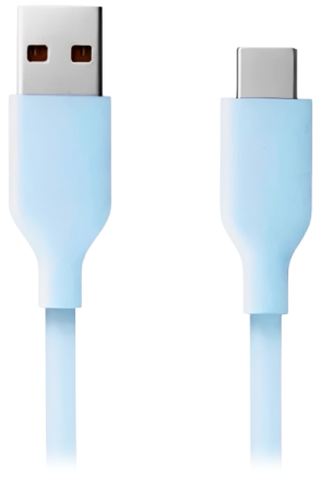Купить Xiaomi 6A Skin-friendly Silicone Fast Charging Data Cable, 2м (A to C) Blue