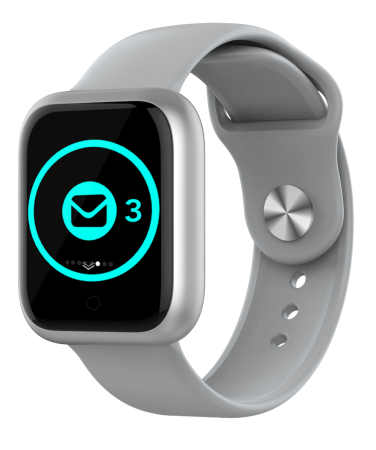 Часы CARCAM SMART WATCH GT1 - SILVER, Силикон