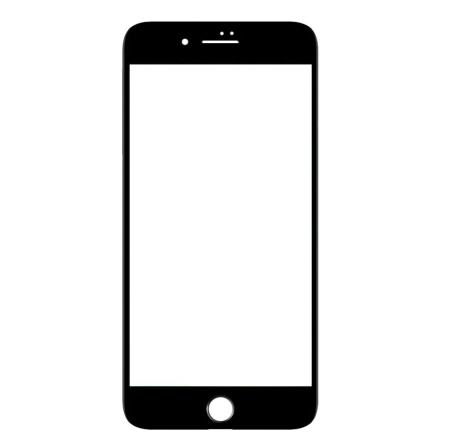 Защитное стекло для iPhone 7 Plus / 8 Plus 5D 0.3mm без упаковки чёрный