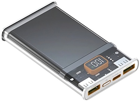 Купить Power Bank Transparent 20000mAh Silver