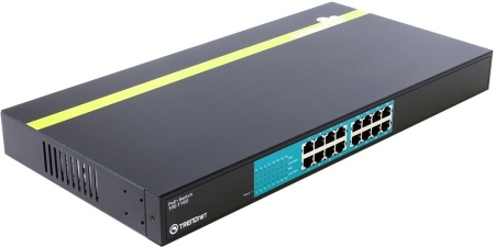 Купить 16-портовый 30-ваттный коммутатор PoE+ 10/100 Мбит/c TRENDnet TPE-T160