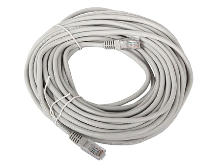Купить Патч-корд Technolink UTP4 cat.5e, 10.0м, литой коннектор, серый