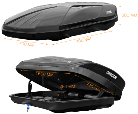 Купить CARCAM ROOF BOX 390L (CC3004) Black