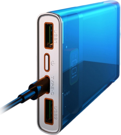 Купить Power Bank Transparent 20000mAh Silver