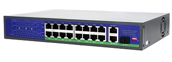 Купить коммутатор CARCAM Standard 16+2+1 Uplink Gigabit AI PoE Switch (ССF1621GBLC)