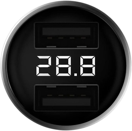 Купить автомобильное зарядное устройство Xiaomi ZMI Digital Display Car Charger 2USB 3.0A (AP621)