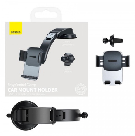 Купить Baseus Easy Control Clamp Car Mount Holder Black (SUYK000001)