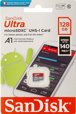 Купить SanDisk Ultra 128GB microSDXC Class 10 (SDSQUNC-128G-ZS3MN)