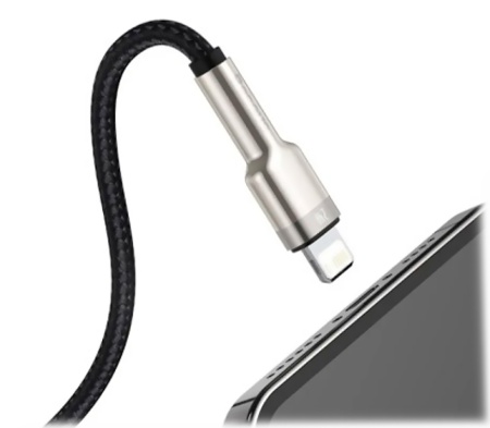 Купить Baseus Cafule Series Metal Data Cable USB 2.0 - Lightning 2.4A 1м Black (CALJK-A01)
