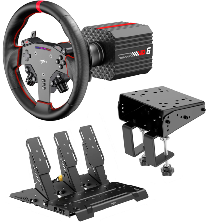Купить PXN VD6+WAS+PDHM III+Z9 Gaming Steering Wheel Bundle