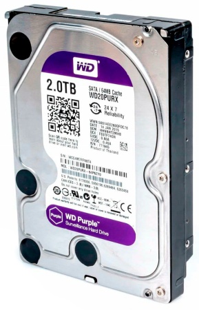 Купить WD HDD 2TB, SATA III, 3.5" (WD20PURX)