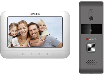 Комплект аналогового видеодомофона c памятью до 200 снимков HiWatch DS-D100KF