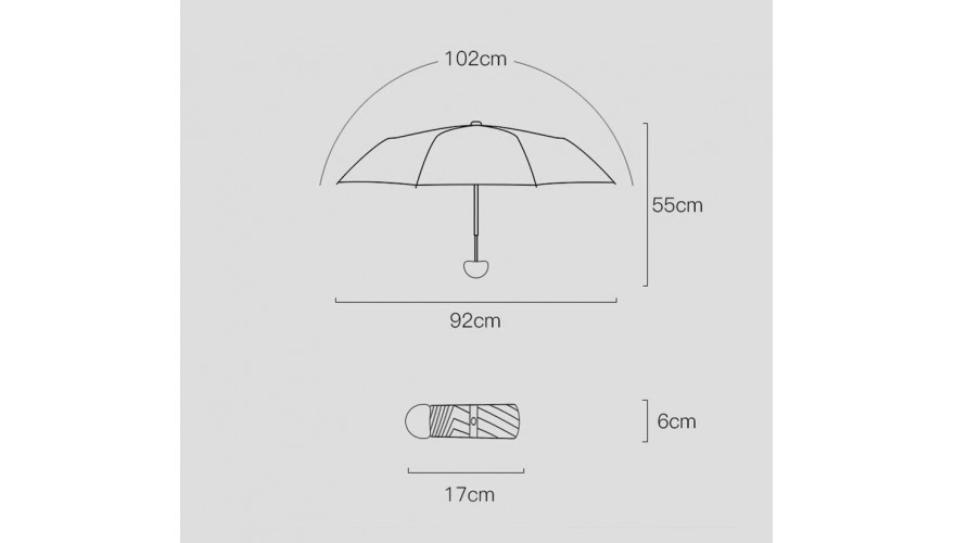 Купить зонт Xiaomi Zuodu Fashionable Umbrella Gray