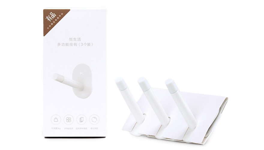 Купить Xiaomi HL Multi-function 3M Adhesive Wall Hooks White (3 шт.)