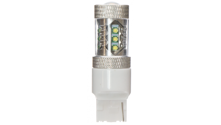 Белая светодиодная лампа для габаритных огней мощностью 80Вт CARCAM W21W-7440-80W белый свет