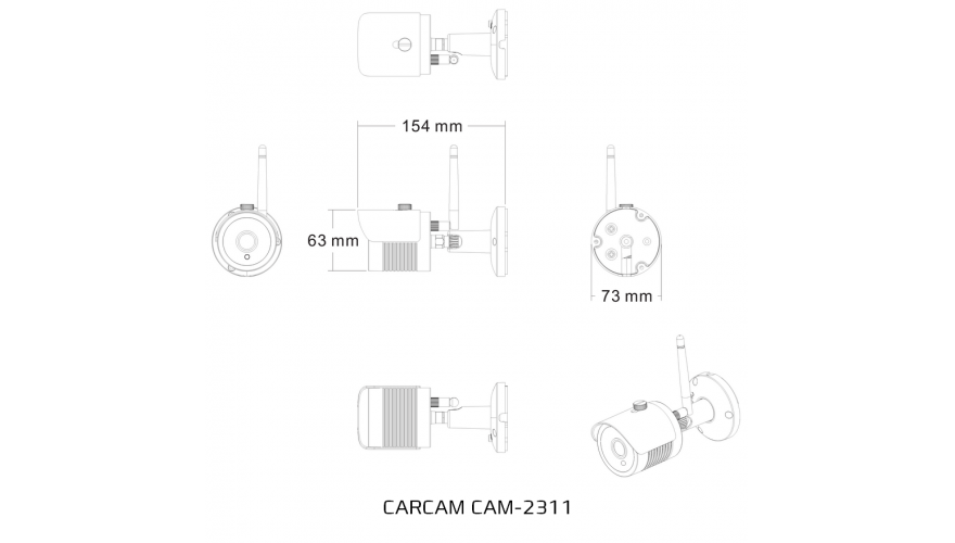 Готовый комплект видеонаблюдения CARCAM KIT-1080/2 WiFi