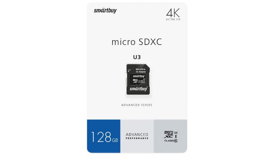 Купить SmartBuy 128GB microSDXC Class 10 U3 Advanced Series