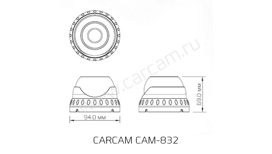 Камера видеонаблюдения CARCAM CAM-832