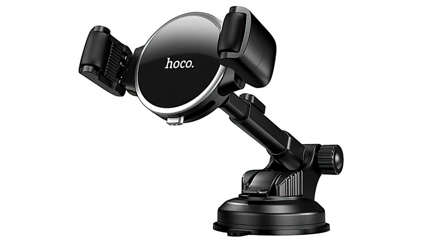 Купить Автомобильный держатель для телефона на присоске Hoco S12 Lite - Черный/Серебристый