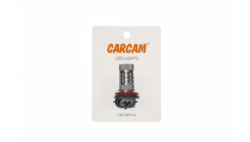 Противотуманная светодиодная лампа мощностью 80Вт CARCAM H8/H11-80W белый свет