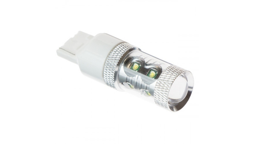 Белая светодиодная лампа для габаритных огней мощностью 50Вт CARCAM W21W-7440-50W белый свет