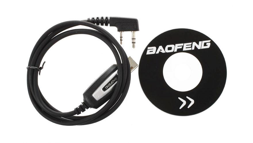 купить USB кабель и CD диск для программирования радиостанций Baofeng, Kenwood 